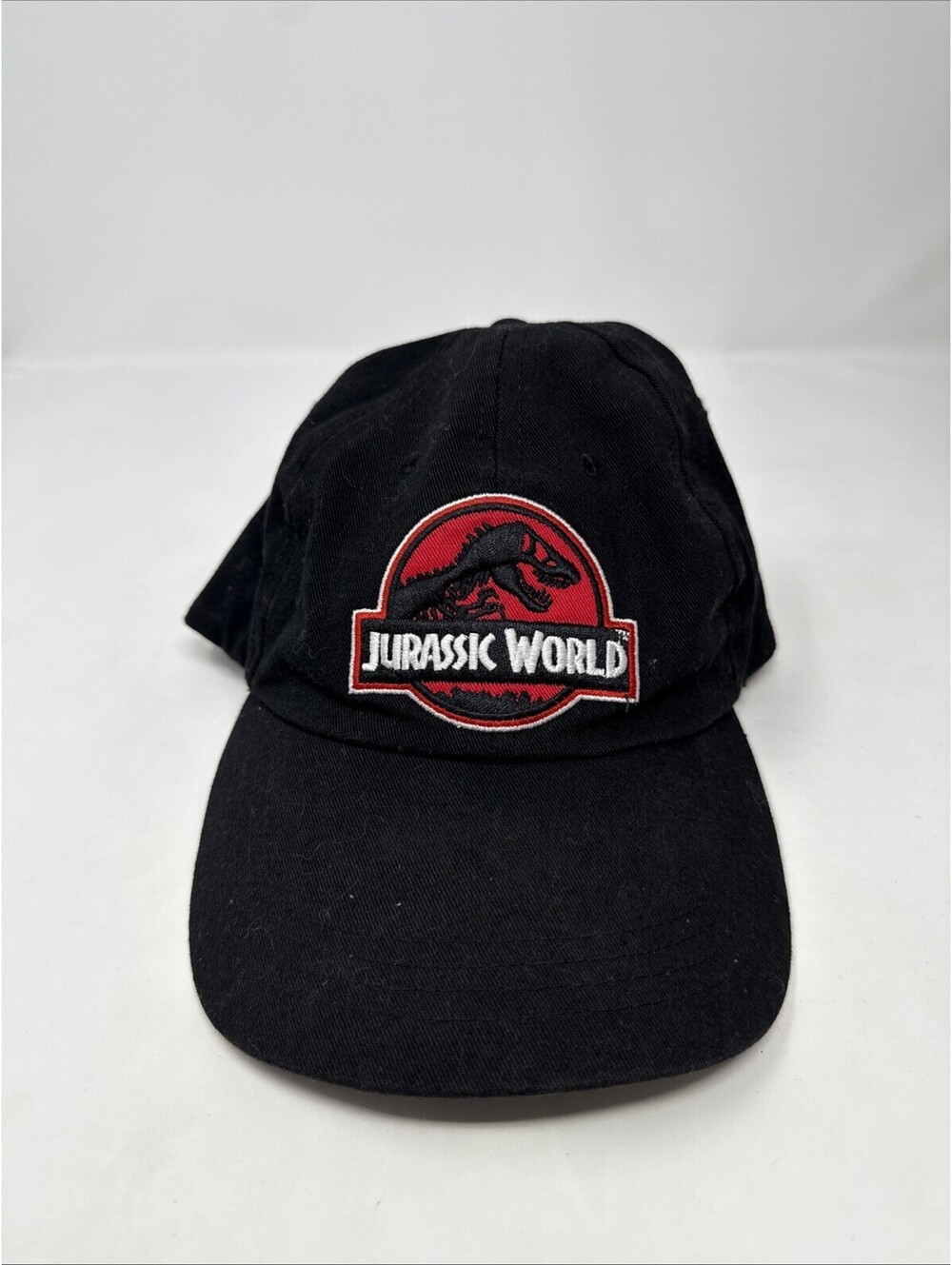 Jurassic World Black Adjustable Baseball Hat Embroidered Logo Cap